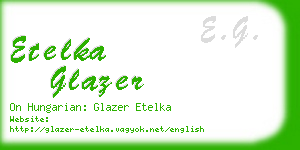 etelka glazer business card